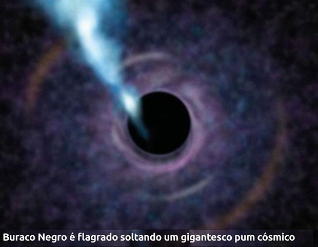 Buraco Negro é flagrado soltando um gigantesco pum cósmico